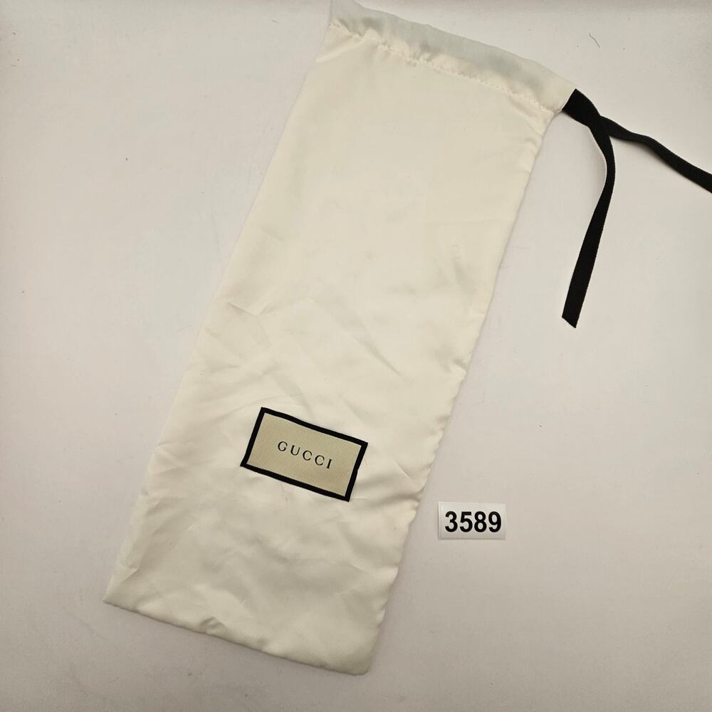 AUTHENTIC GUCCI WHITE DRAWSTRING DUST BAG STORAGE POUCH 15X7 MADE IN ITALY